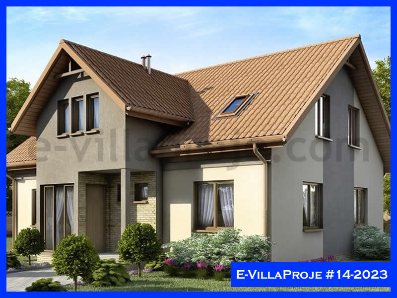 259 m² 2 Katlı (Dubleks) 5+1 Özel Tasarım  Proje Çelik Konstrüksiyon Villa (Ev Villa Proje #14 - 2023) Cephe Görünümü ve Kat Planı