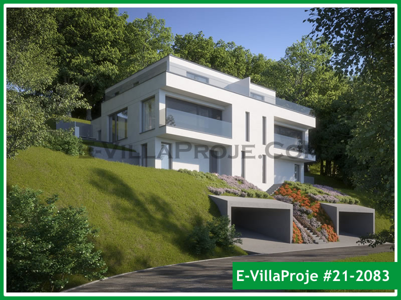 260 m² 3 Katlı (Dubleks) 5+1 İkiz Çelik Konstrüksiyon Villa (Ev Villa Proje #21 - 2083) Cephe Görünümü ve Kat Planı