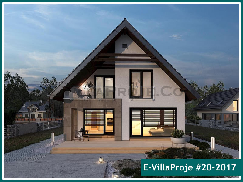 262 m² 2 Katlı (Dubleks) 5+1 Modern Çelik Konstrüksiyon Villa (Ev Villa Proje #20 - 2017) Cephe Görünümü ve Kat Planı