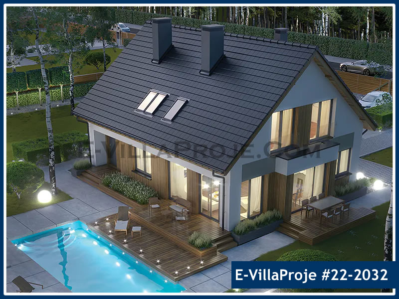 CKV-22-2032 263 m2 5+1 2 Katlı (Dubleks) Çelik Konstrüksiyon Villa Modeli