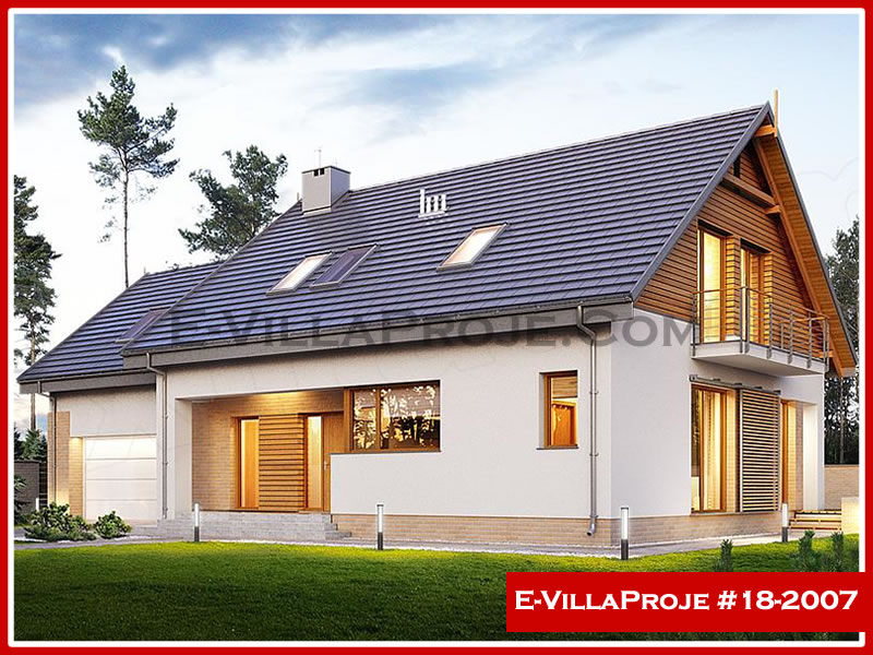266 m² 2 Katlı (Dubleks) 5+1 Modern Çelik Konstrüksiyon Villa (Ev Villa Proje #18 - 2007) Cephe Görünümü ve Kat Planı