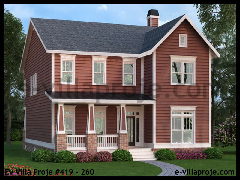 CKV-419-260 271 m2 5+1 2 Katlı (Dubleks) Çelik Konstrüksiyon Villa Modeli