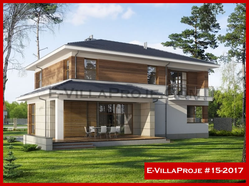280 m² 2 Katlı (Dubleks) 5+1 Akdeniz Çelik Konstrüksiyon Villa (Ev Villa Proje #15 - 2017) Cephe Görünümü ve Kat Planı