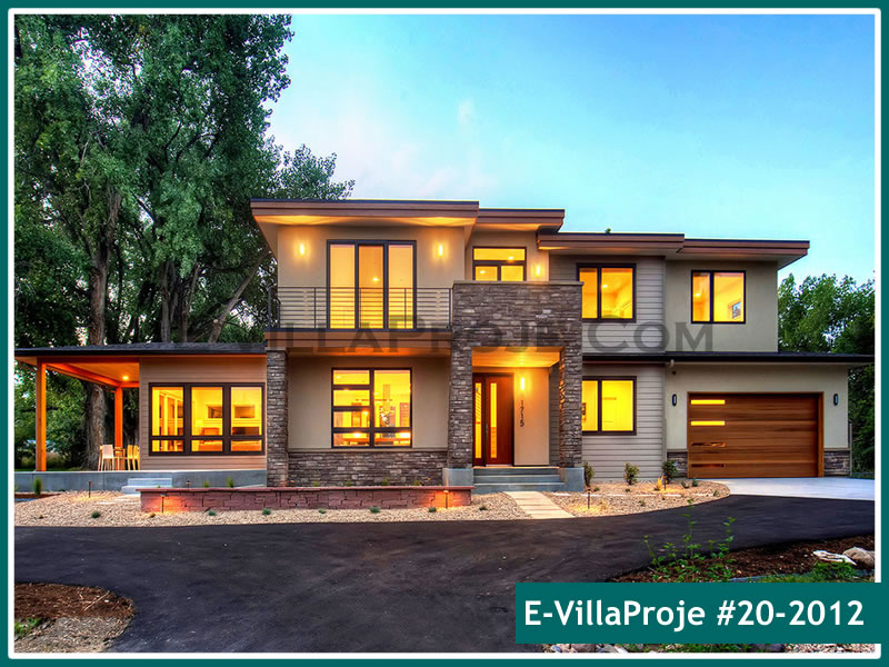 301 m² 2 Katlı (Dubleks) 5+1 Modern Çelik Konstrüksiyon Villa (Ev Villa Proje #20 - 2012) Cephe Görünümü ve Kat Planı