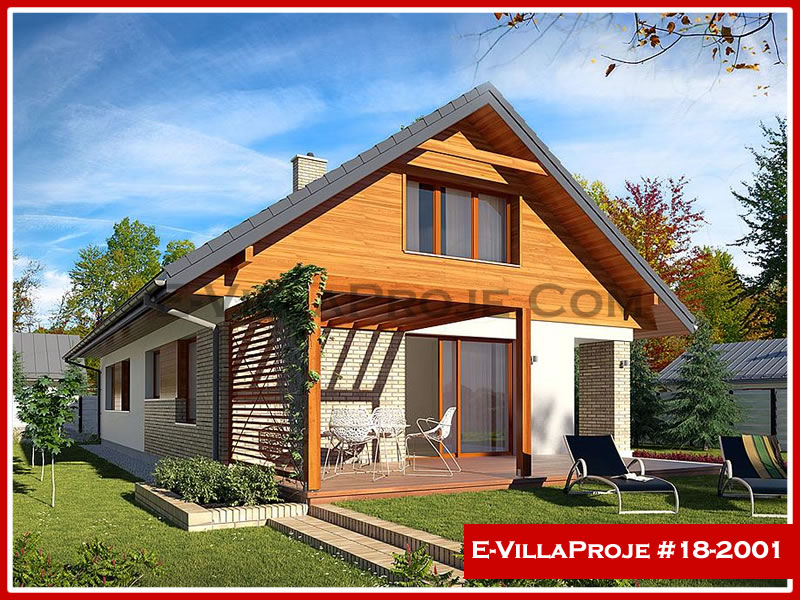 305 m² 2 Katlı (Dubleks) 5+1 Akdeniz Çelik Konstrüksiyon Villa (Ev Villa Proje #18 - 2001) Cephe Görünümü ve Kat Planı
