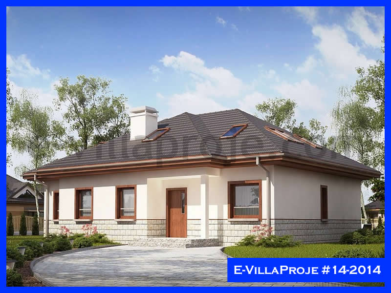 309 m² 2 Katlı (Dubleks) 5+1 Özel Tasarım  Proje Çelik Konstrüksiyon Villa (Ev Villa Proje #14 - 2014) Cephe Görünümü ve Kat Planı