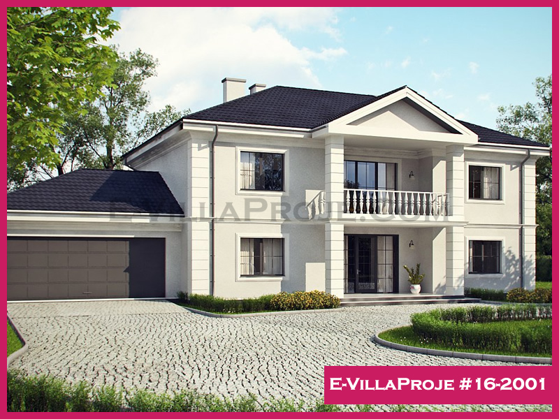 310 m² 2 Katlı (Dubleks) 5+1 Geleneksel Çelik Konstrüksiyon Villa (Ev Villa Proje #16 - 2001) Cephe Görünümü ve Kat Planı