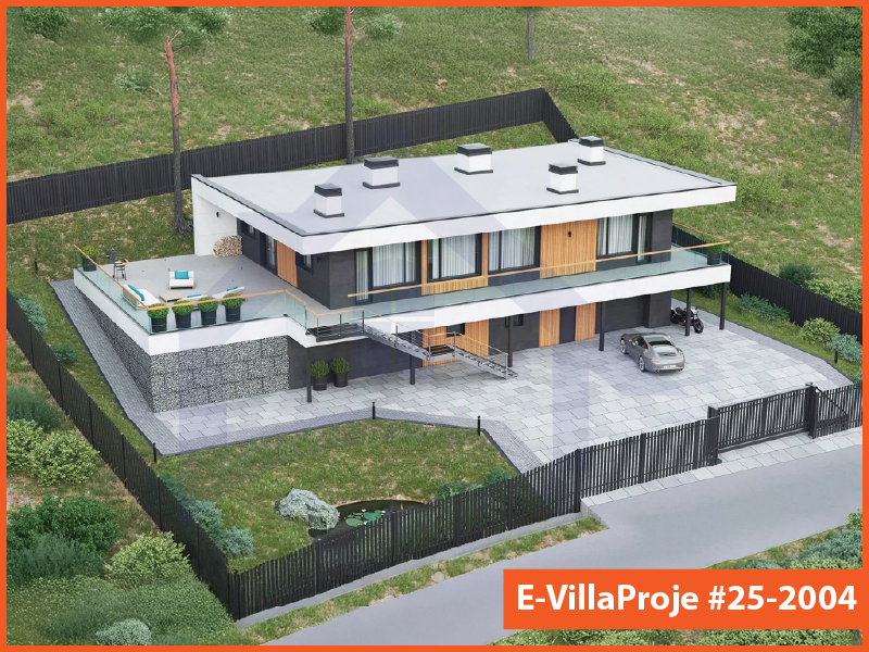 CKV-25-2004 406 m2 5+1 2 Katlı (Dubleks) Çelik Konstrüksiyon Villa Modeli