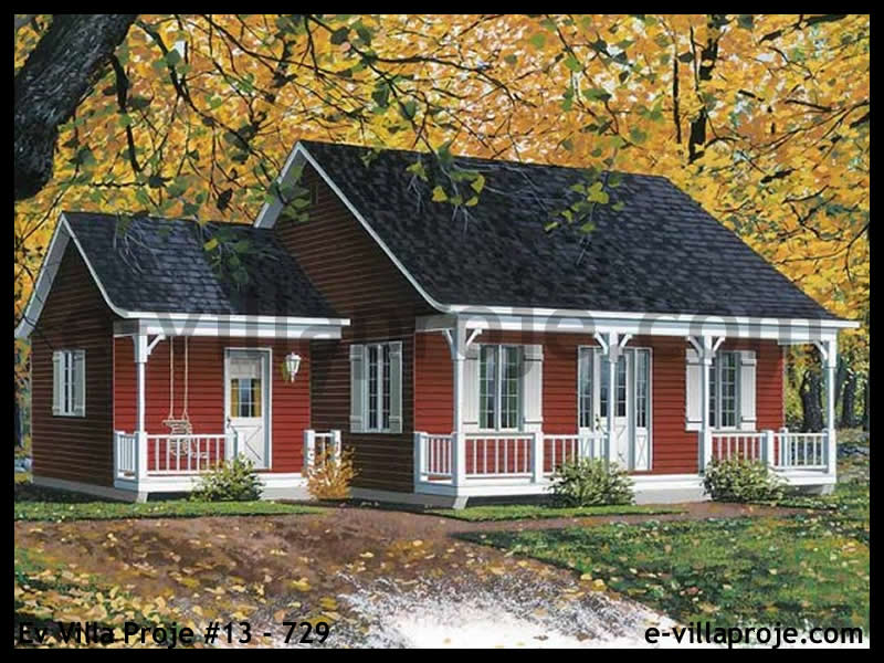 CKV-13-729 86 m2 2+1 Tek Katlı Çelik Konstrüksiyon Villa Modeli